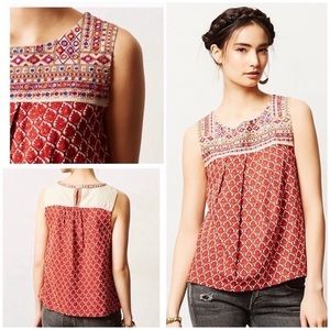 Akemi + Kin Anthropologie Mirror Detail Boho Top
